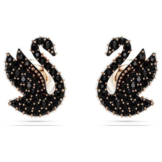 Swarovski Ikonikus fülbevaló fekete kristályokkal Swan 5684608