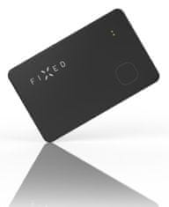 FIXED Intelligens nyomkövető Tag Card a Find My támogatással, vezeték nélküli töltés, fekete