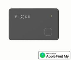 FIXED Intelligens nyomkövető Tag Card a Find My támogatással, vezeték nélküli töltés, fekete