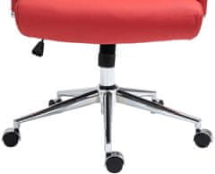 BHM Germany Columbus irodai szék, valódi bőr, piros