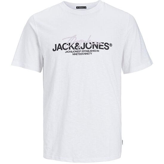 Jack&Jones Férfi póló JORARUBA Standard Fit 12255452 Bright White