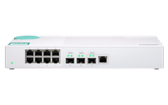 QNAP switch QSW-308-1C (8x Gigabit port + 3x 10G SFP+ port + 1x 10G RJ-45 kombinált port)