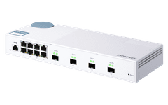 QNAP menedzselt switch QSW-M408S (12 port: 8x Gigabit port + 4x 10G SFP+ port)