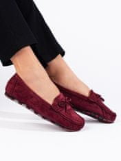 Amiatex Női mokaszin 107937 + Nőin zokni Gatta Calzino Strech, piros árnyalat, 36