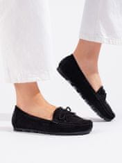Amiatex Női mokaszin 107938 + Nőin zokni Gatta Calzino Strech, fekete, 40