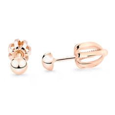 Cutie Jewellery Rózsaszín arany bedugós fülbevaló Z5004-30-X-4
