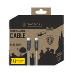 Tactical Tactical Aramid extra erős USB-C/USB-C kábel 100W 20V/5A 1m - Szürke