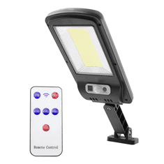 ENTAC napelemes fali lámpa mozgásérzékelővel és IR távirányítóval (ESLP-COB-R) (ESLP-COB-R)