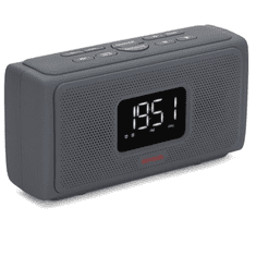 AIWA CRU-80BT Bluetooth Stereo Portable Speaker with FM Radio, Alarm Clock, Black EU (CRU-80BT-BLK)