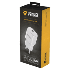Yenkee YAC 2033WH USB-C hálózati töltő 20W fehér (YAC 2033WH)