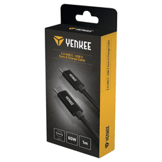 Yenkee YCU C101 BK USB-C - USB-C adat-, és töltőkábel 1m fekete (YCU C101 BK)
