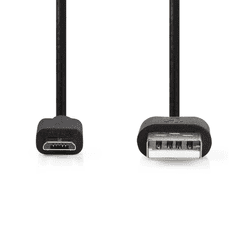 Nedis CCGP60500BK10 USB-A - USB Micro-B kábel 1m fekete (CCGP60500BK10)