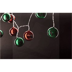 ENTAC karácsonyi füzér színes gömb LED (ECL-CCBD-10WW) (ECL-CCBD-10WW)