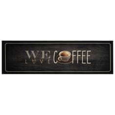 Vidaxl kávé feliratos mosható bársony konyhaszőnyeg 45 x 150 cm 4005590