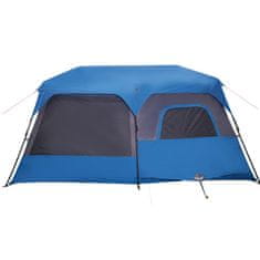 Vidaxl 9 személyes kék gyorskioldó vízálló családi sátor 94299