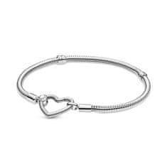 Pandora Romantikus ezüst karkötő szívvel Pandora Moments 599539C00 (Hossz 20 cm)