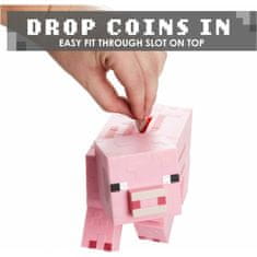 Paladone Minecraft: Pig Money Bank, Műanyag, Rózsaszín, Malac persely