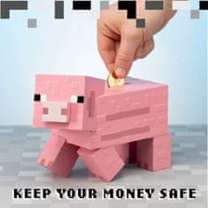 Paladone Minecraft: Pig Money Bank, Műanyag, Rózsaszín, Malac persely