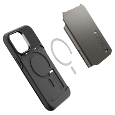 Spigen Slim Armor (MagFit) Apple iPhone 14 Pro tok Gunmetal - szürke-fekete (ACS04673) (ACS04673)