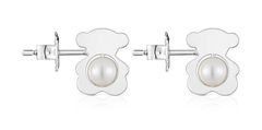 Tous Divatos ezüst fülbevaló tenyésztett gyöngyökkel I-Bear 1004127300