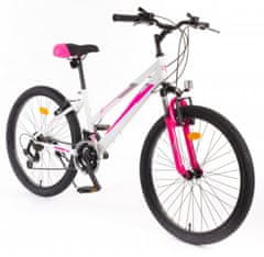 Olpran Gyermek kerékpár 24" Falcon sus Lady, fehér/rózsaszín