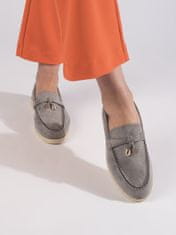 Amiatex Női mokaszin 108039 + Nőin zokni Gatta Calzino Strech, szürke és ezüst árnyalat, 40