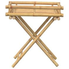 Vidaxl bambusz összecsukható tálcás asztal 60 x 40 x 68 cm 366455