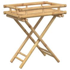 Vidaxl bambusz összecsukható tálcás asztal 60 x 40 x 68 cm 366455