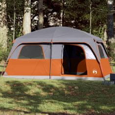 Greatstore 10 személyes szürke és narancssárga vízálló családi sátor