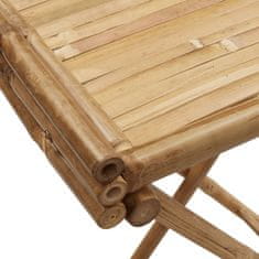 Vidaxl bambusz összecsukható tálcás asztal 70,5x42,5x80 cm 366454