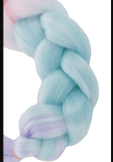BigBuy Hőálló, formázható szintetikus hajfonat, farsangra, partikra, leánybúcsúra - 60 cm, kék-rózsaszín ombre (BB-10341)