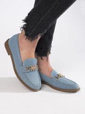 Amiatex Női mokaszin 108045 + Nőin zokni Gatta Calzino Strech, kék árnyalat, 40