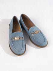 Amiatex Női mokaszin 108045 + Nőin zokni Gatta Calzino Strech, kék árnyalat, 40