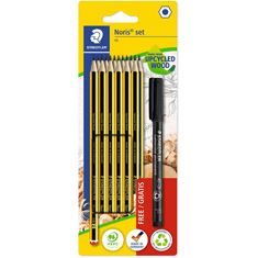 Staedtler Bleistifte Set Noris 100% PEFC + 1 Lumocolor retail (120 BK12P3)