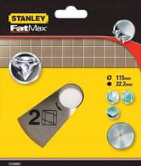 Stanley TURBO Gyémánt vágókorong, 115 x 22.2 mm