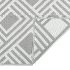 Vidaxl szürke polipropilén kültéri szőnyeg 190 x 290 cm 368564