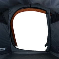 Vidaxl 3 személyes szürke és narancssárga vízálló alagút kempingsátor 94602