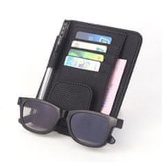 Techsuit Techsuit univerzális autós tartó a szemüvegnek/kártyáknak/tollnak - Fekete