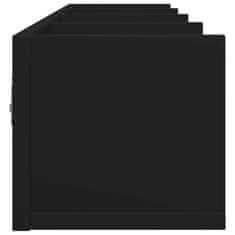 Vidaxl fekete szerelt fa faliszekrény 99x18x16,5 cm 840445
