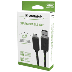 Snakebyte Cable SX USB-C / USB-A Kábel 3m - Fekete/Zöld (Xbox series x/s) (SB916274)