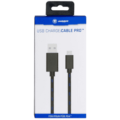 Snakebyte 600787 USB Type-A apa - MÍicroUSB apa Adat és töltő kábel - Fekete/Kék (4m)