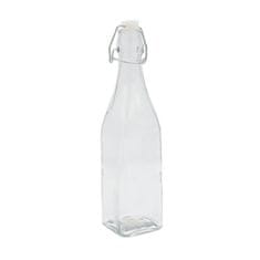 Palack karos kupakkal 500ml szögletes üveg