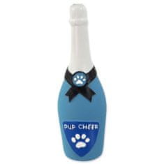 Dog Fantasy Játék DOG FANTASY Latex pezsgősüveg hanggal kék 16,5 cm