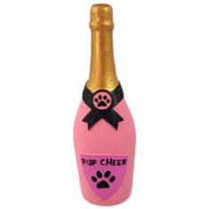 Dog Fantasy Játék DOG FANTASY Latex pezsgősüveg hanggal rózsaszín 16,5 cm