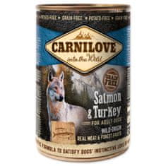 Carnilove CARNILOVE kutya vadhúsú lazac és pulyka konzerv 400 g