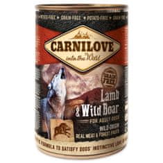 Carnilove CARNILOVE kutya konzerv bárány és vaddisznó vadhús 400 g