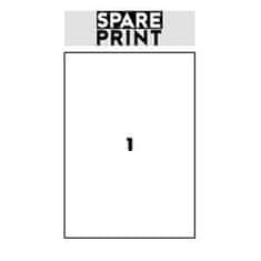 SPARE PRINT PREMIUM Öntapadós címkék fehér, 100 db A4-es lap dobozban (1 lap/1x címke 210x297mm)