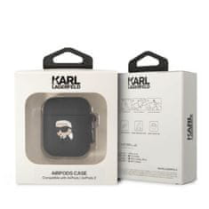 Karl Lagerfeld 3D Head tok AirPods 1/2, fekete