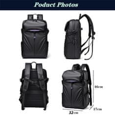 Dollcini Dollcini, kültéri kerékpáros hátizsák, 17 hüvelykes laptop hátizsák, kosárlabdához bővíthető, sisak, vízálló, 438220, Fekete, Lila