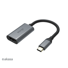 Akasa USB-C apa - HDMI anya átalakító (AK-CBCA24-18BK) (AK-CBCA24-18BK)